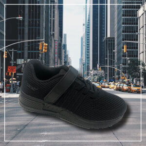 Sneakers, velcro, barn, Bali, skor, sort, sort sular