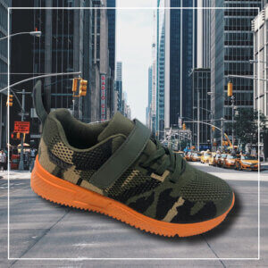 Sneakers, velcro, barn, Bali, skor camo orange