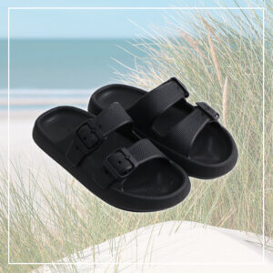 Sandaler, sort, super bløde, , Sandaler, rød, super bløde, , komfortabel, flet, chunky, lækker, stødabsorberende,, flet, chunky, lækker, stødabsorberende,