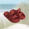 Sandaler, rød, super bløde, , komfortabel, flet, chunky, lækker, stødabsorberende,