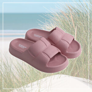 Sandaler, rosa, super bløde, lyserød, komfortabel, flet, chunky, lækker, stødabsorberende,
