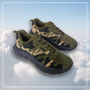 Sko, sneakers, fritidssko, sportssko, camouflage, sort sål, FreeWalk, bløde, cool, komfortable, letvægts,
