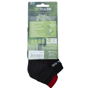 X-pulse bambo running sock low cut (sort) - Billede 2